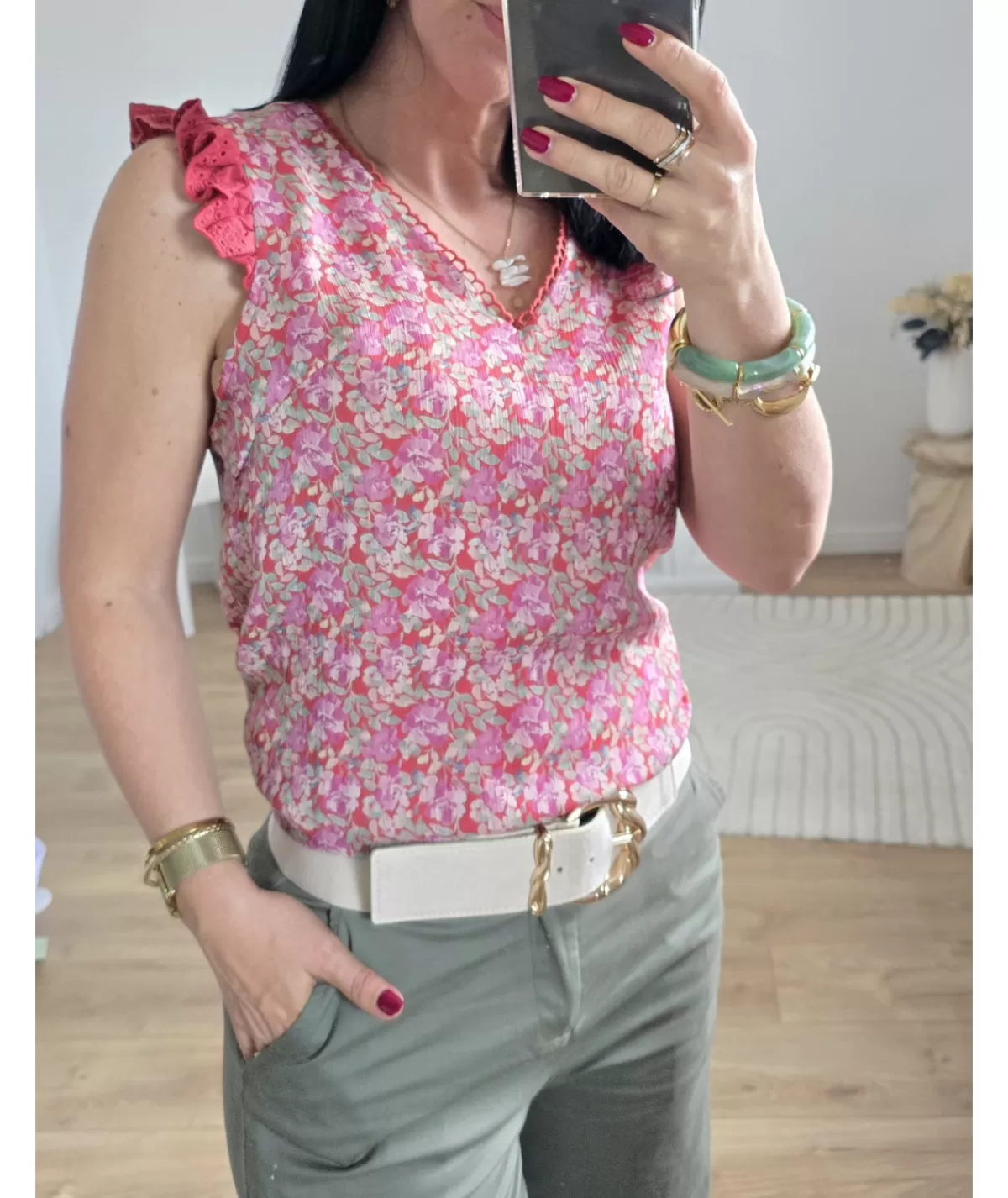 La boutique de Lilie Tops / Blouses>TOP WANDA Rouge