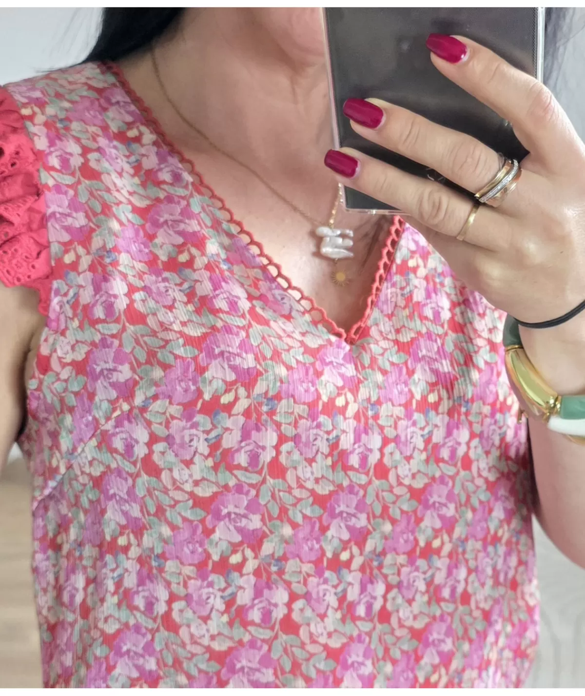 La boutique de Lilie Tops / Blouses>TOP WANDA Rouge