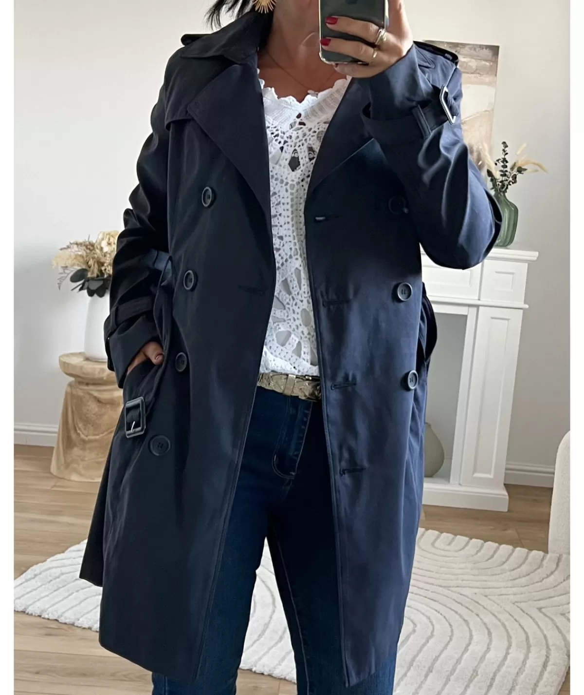 La boutique de Lilie Manteaux | Vestes>TRENCH JONATHAN Marine