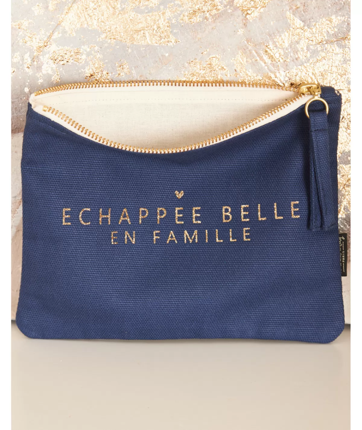 La boutique de Lilie Sacs / Idées Cadeaux>TROUSSE ECHAPPEE BELLE EN FAMILLE Marine