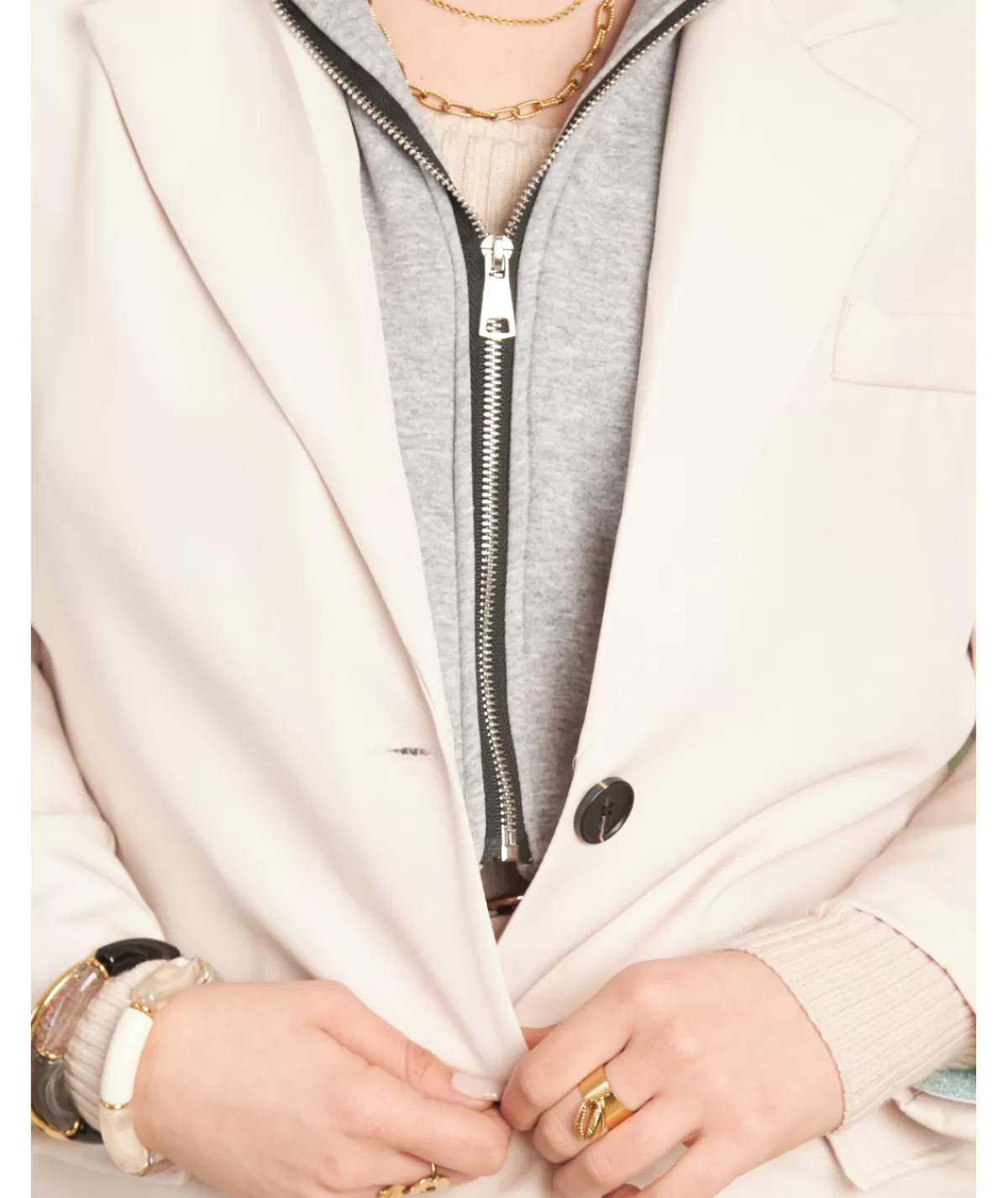 La boutique de Lilie Vestes>VESTE ADRIANA Beige