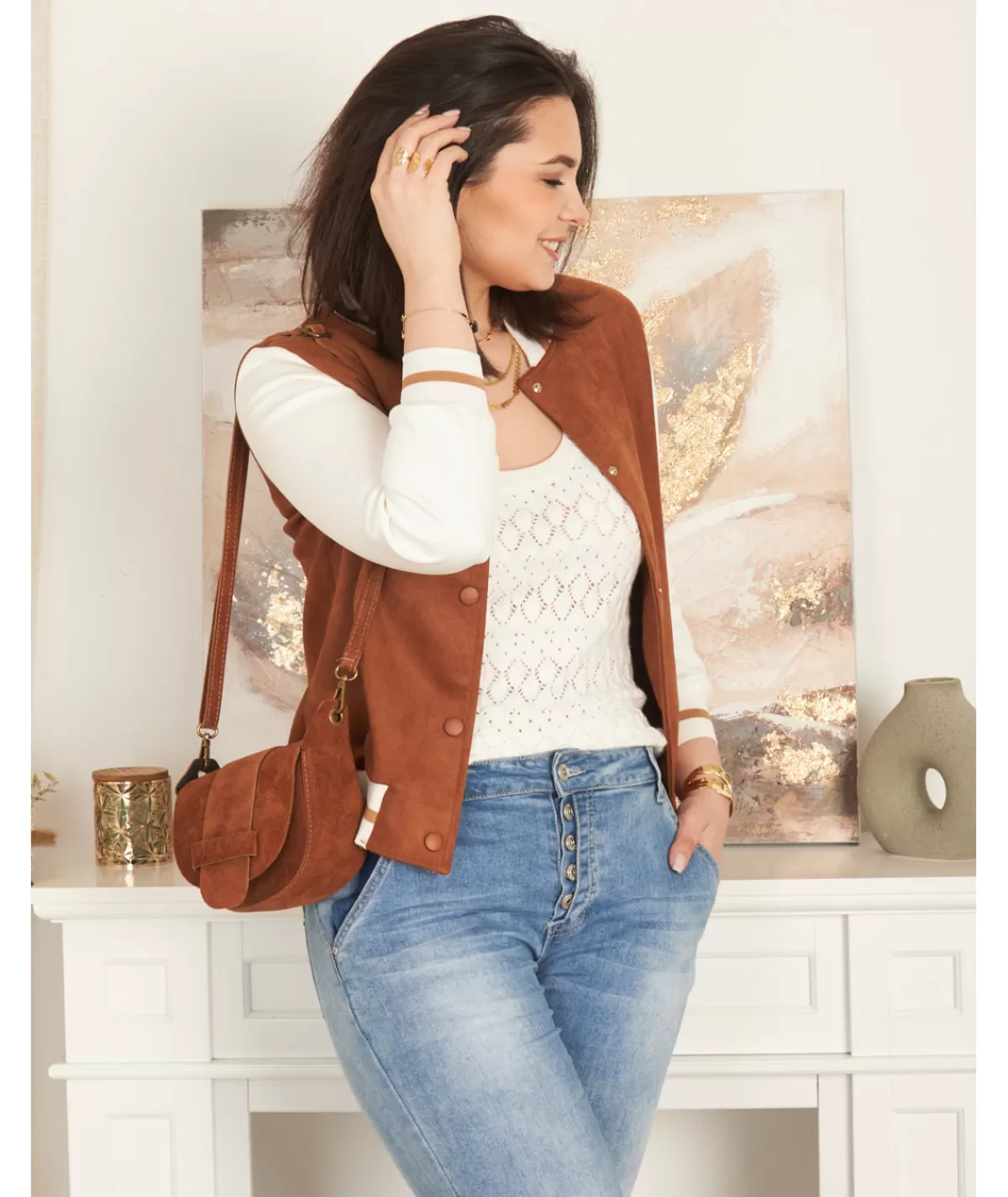La boutique de Lilie Vestes>VESTE CARLA Camel