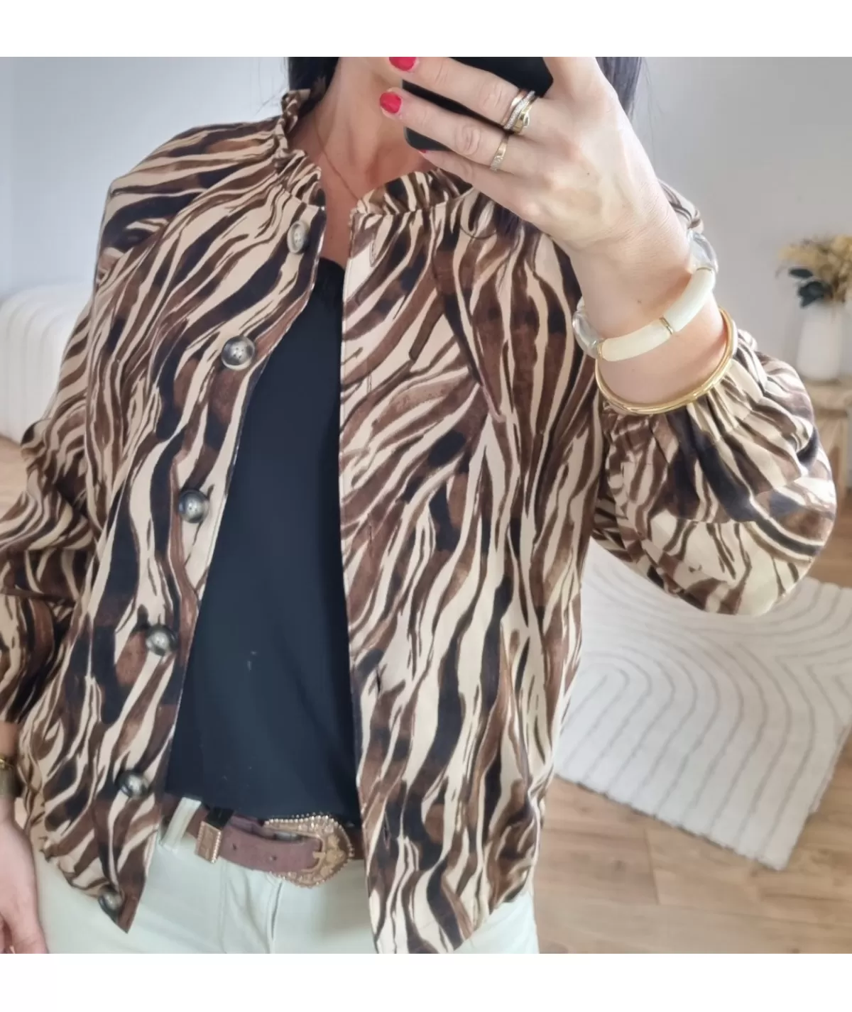 La boutique de Lilie Vestes>VESTE DOMYA Marron
