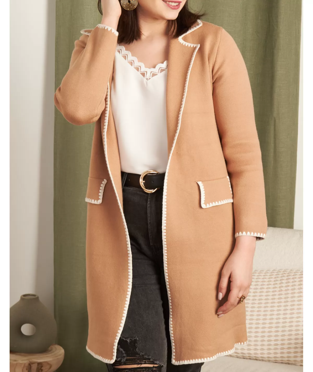 La boutique de Lilie Vestes>VESTE EMMANUELLE Camel