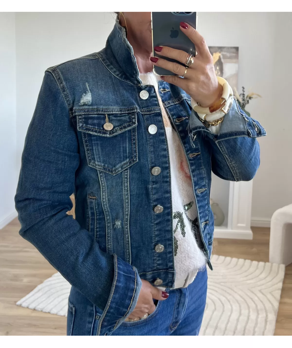 La boutique de Lilie Vestes>VESTE EN JEANS FLORANE Brut
