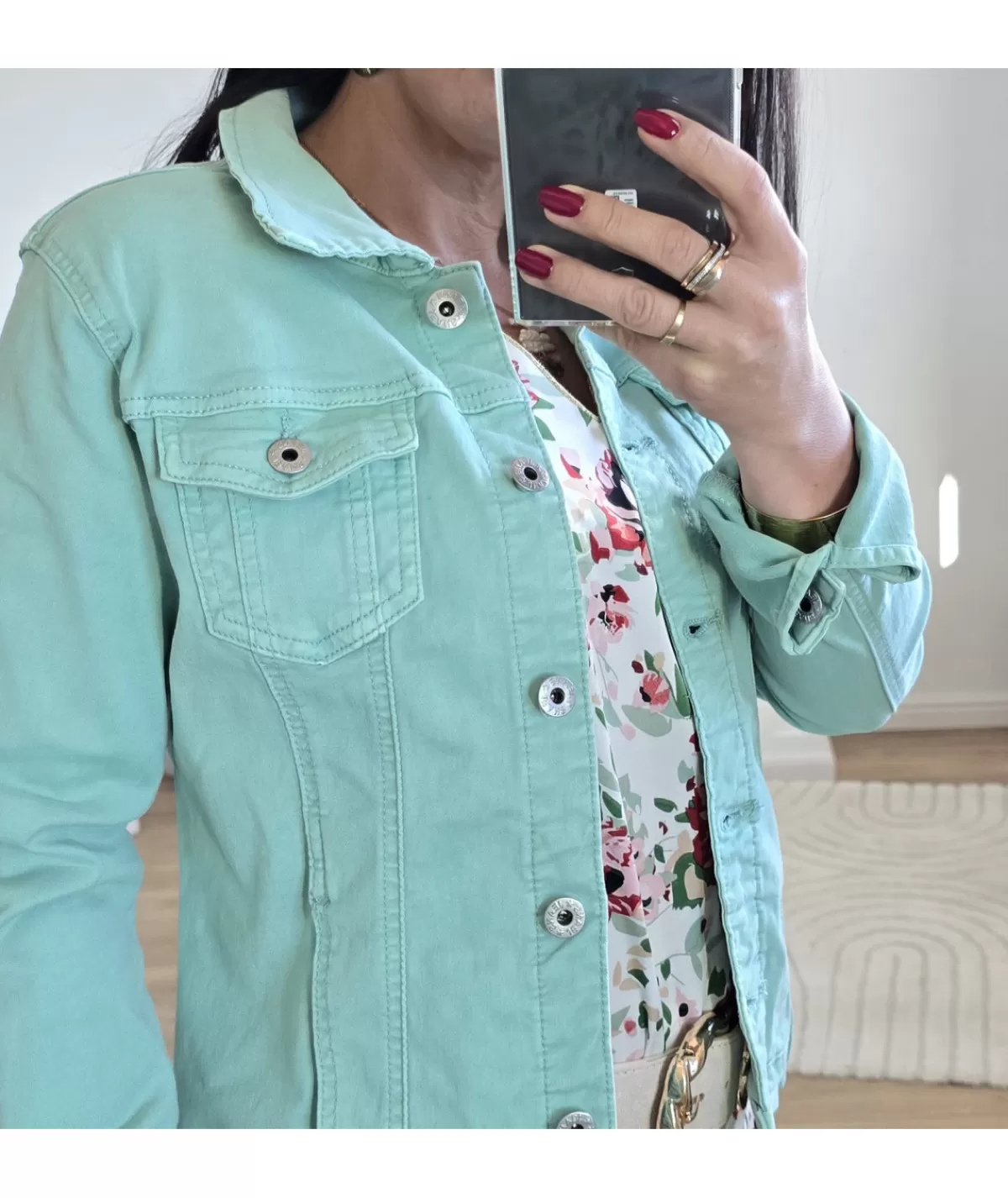 La boutique de Lilie Vestes>VESTE EN JEANS LAURA Vertdeau