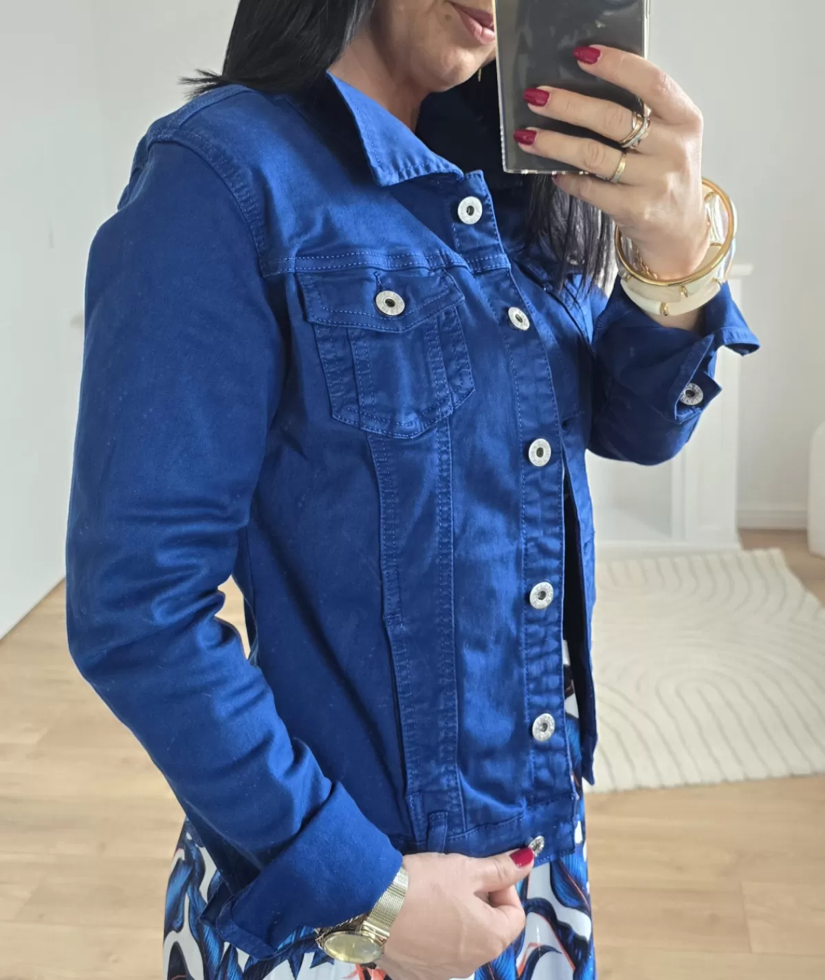 La boutique de Lilie Vestes>VESTE EN JEANS LAURA BLEU ELEC Bleuelectrique