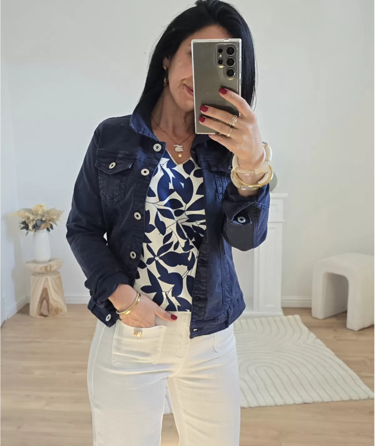 La boutique de Lilie Vestes>VESTE EN JEANS LAURA II Marine
