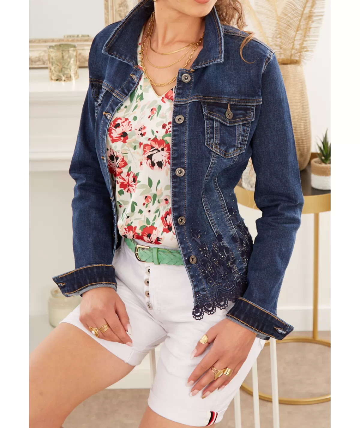 La boutique de Lilie Vestes>VESTE EN MARION Jeans