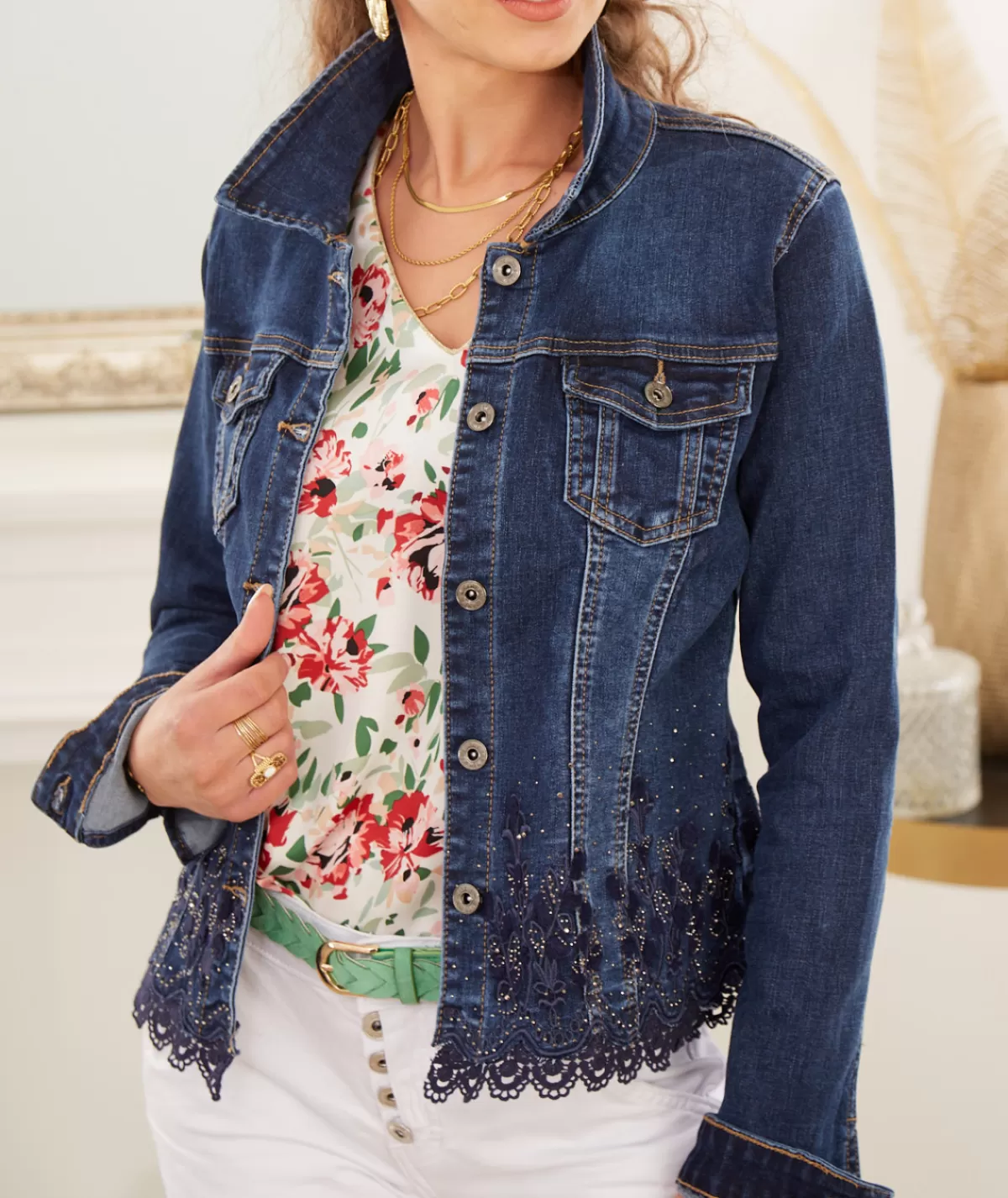 La boutique de Lilie Vestes>VESTE EN MARION Jeans