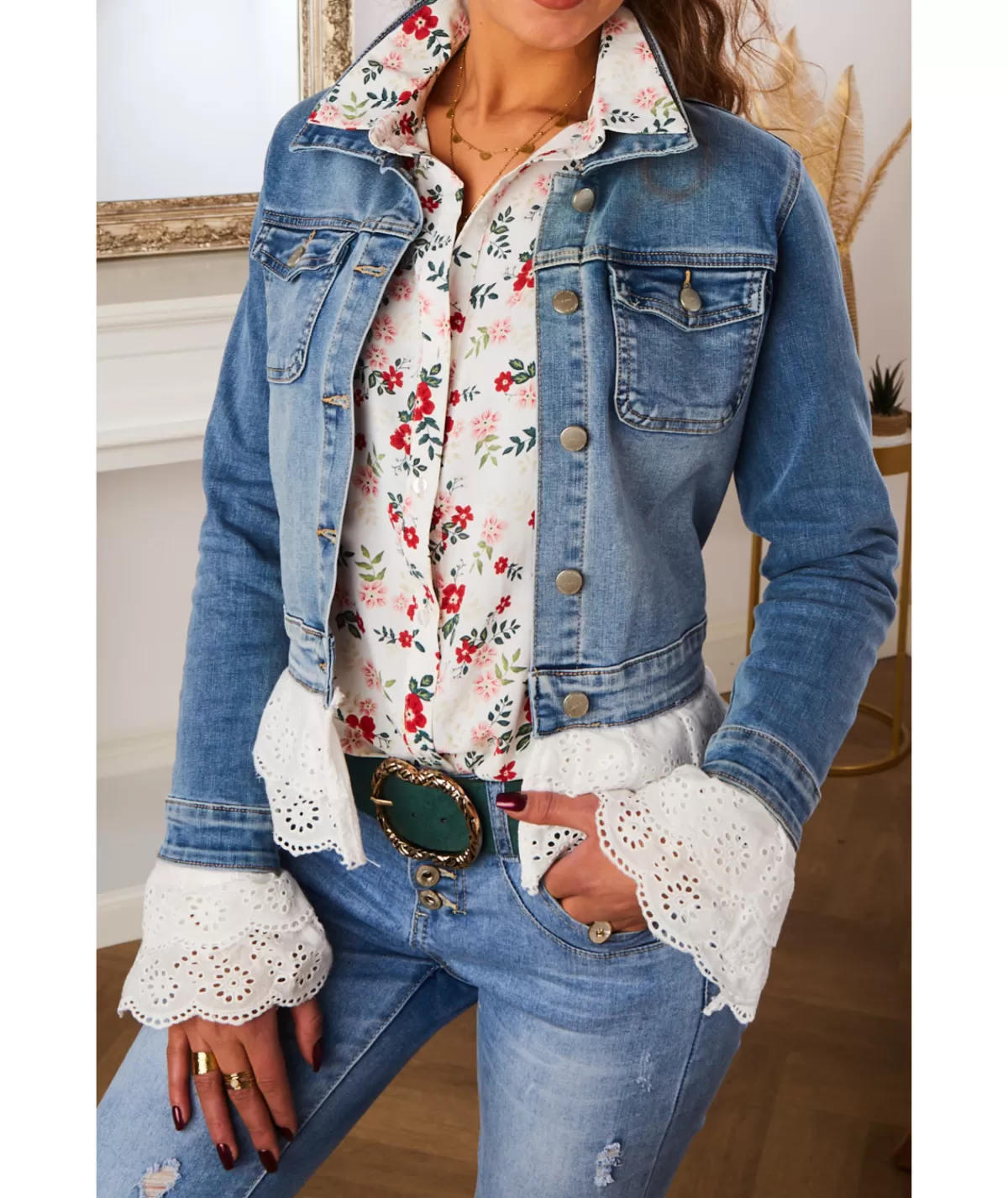 La boutique de Lilie Vestes>VESTE EN OPHELIE Jeans
