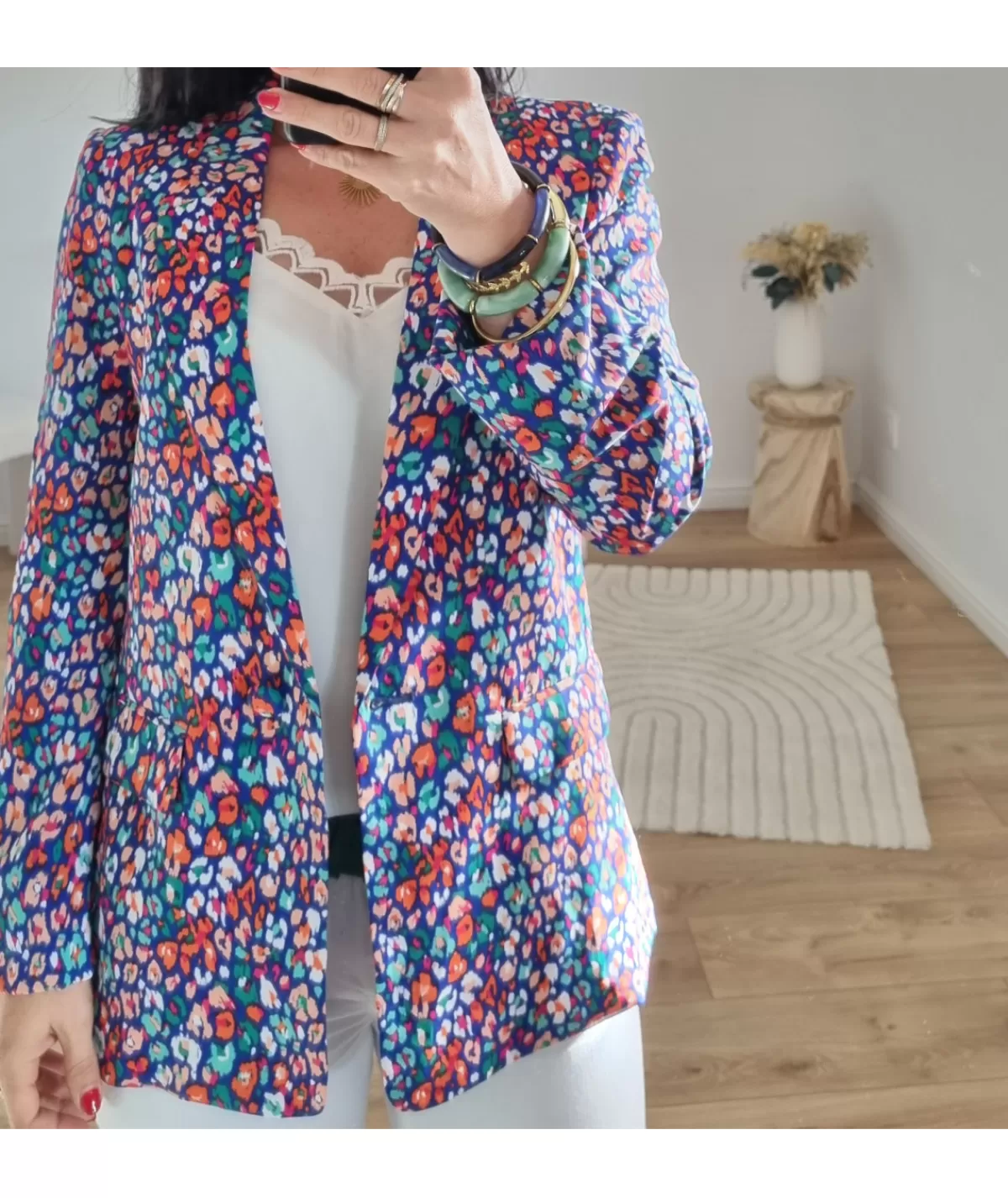 La boutique de Lilie Vestes>VESTE GERALDINE Bleu