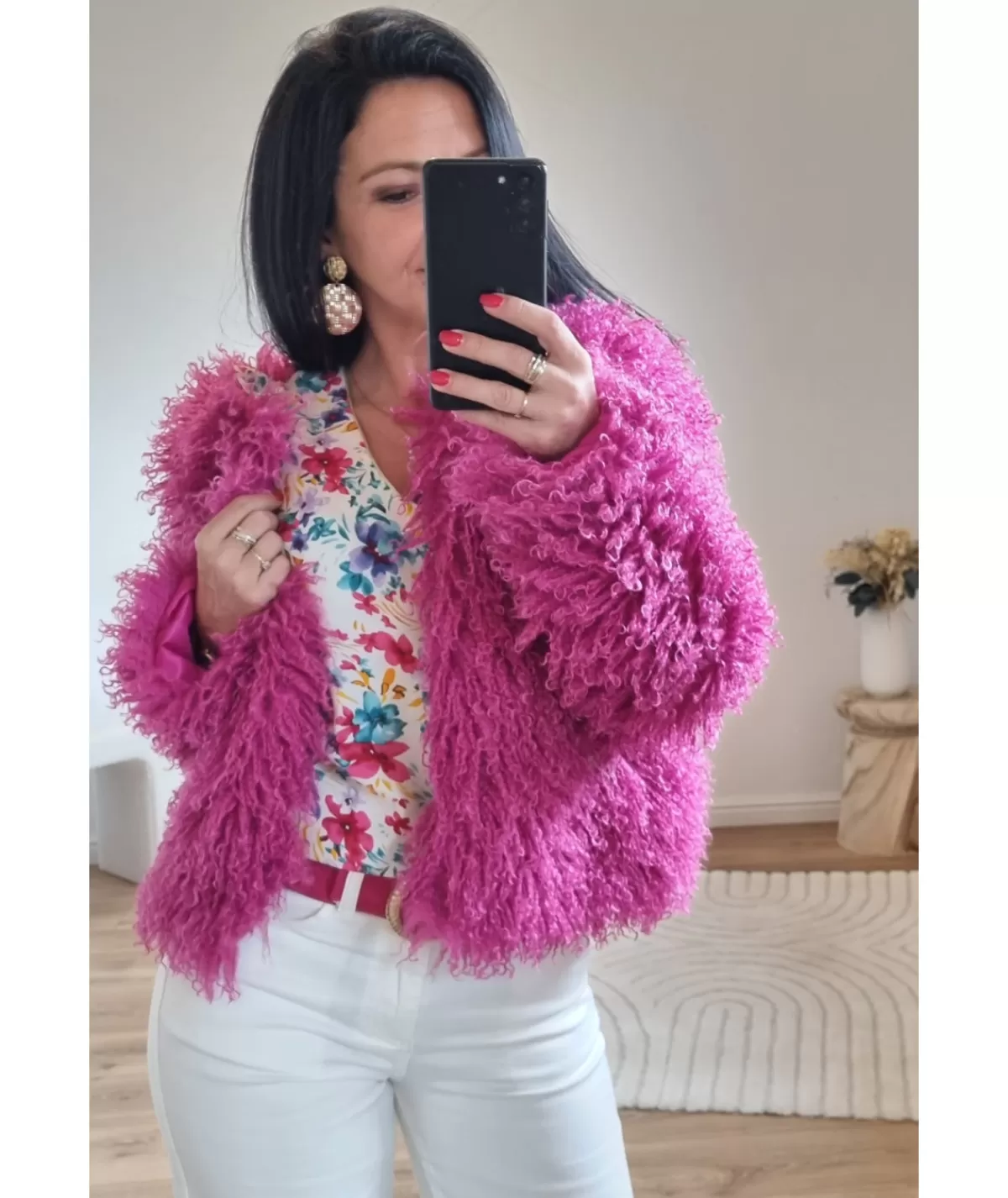 La boutique de Lilie Vestes>VESTE KARMEN Fushia