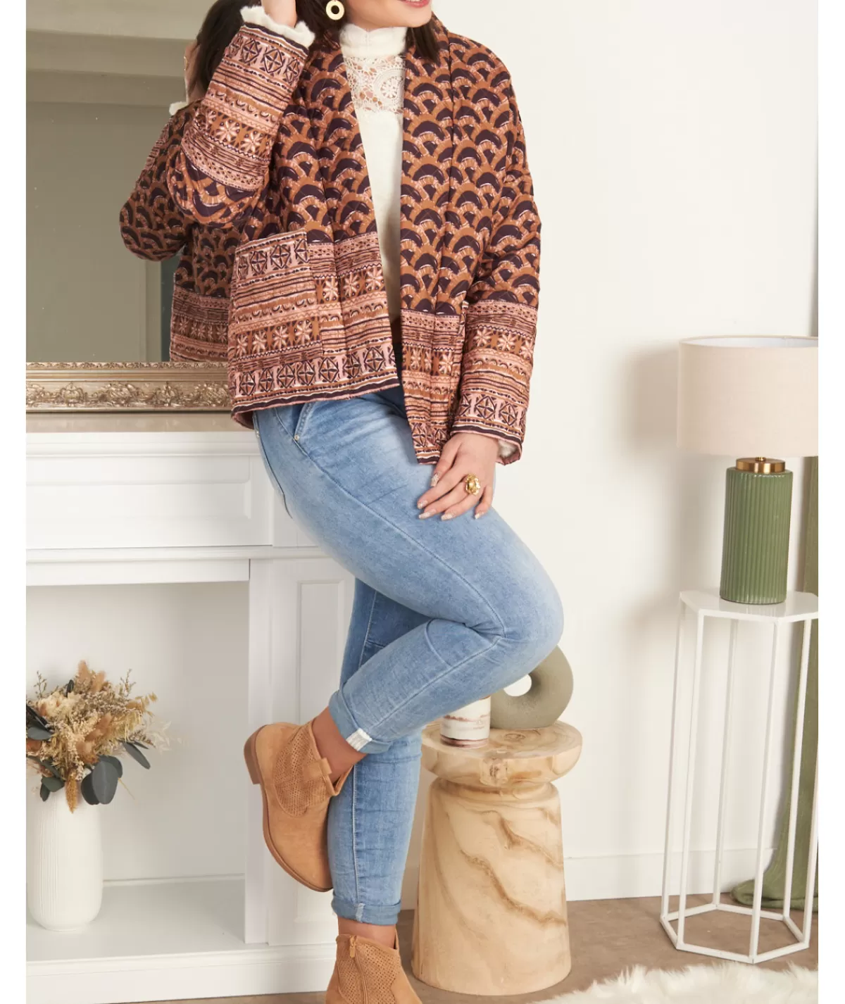 La boutique de Lilie Vestes>VESTE KLARISSE Camel