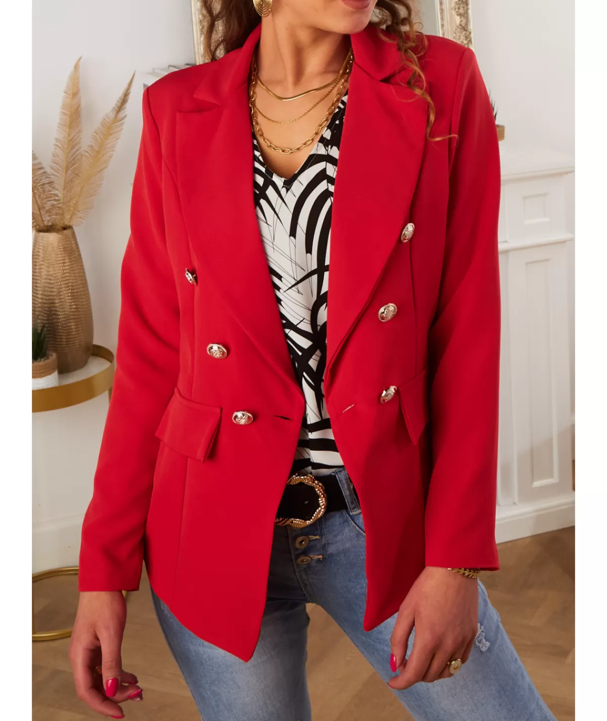 La boutique de Lilie Vestes>VESTE LEILA Rouge