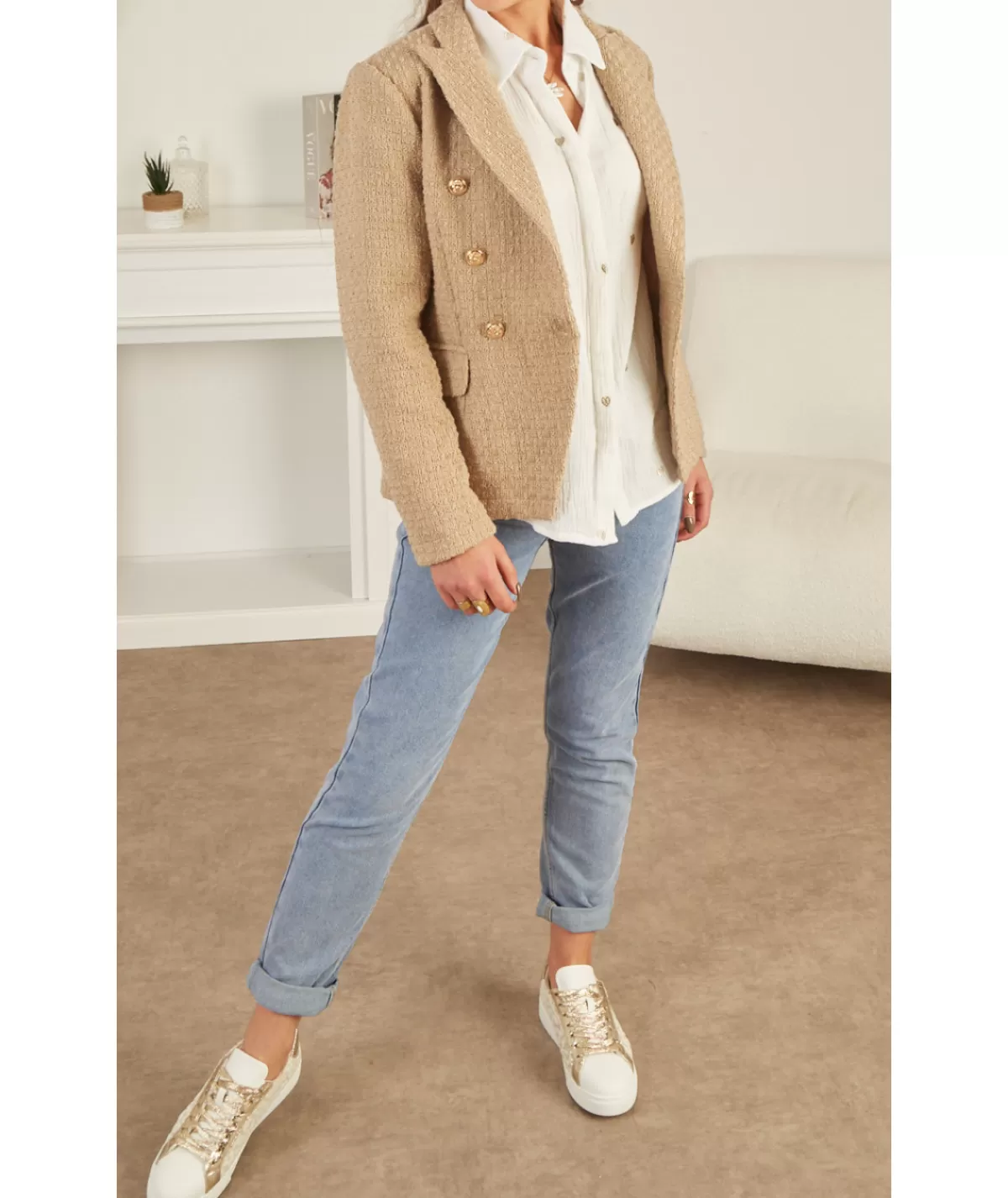 La boutique de Lilie Vestes>VESTE LENAIG Camel