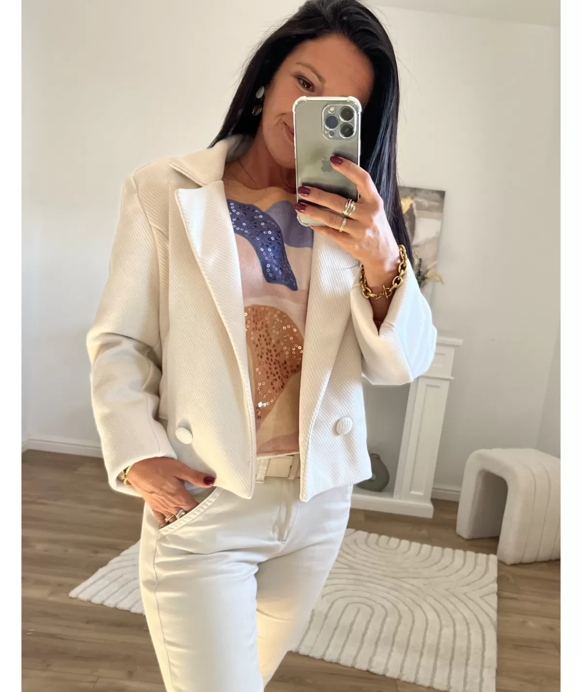 La boutique de Lilie Vestes>VESTE LEON Beige