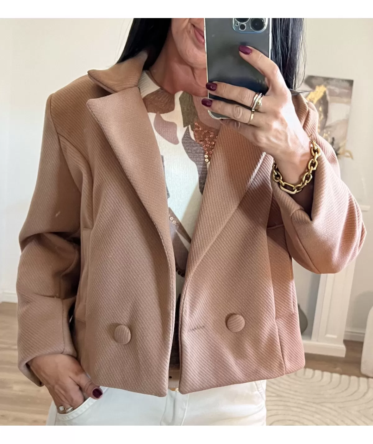 La boutique de Lilie Vestes>VESTE LEON Taupe