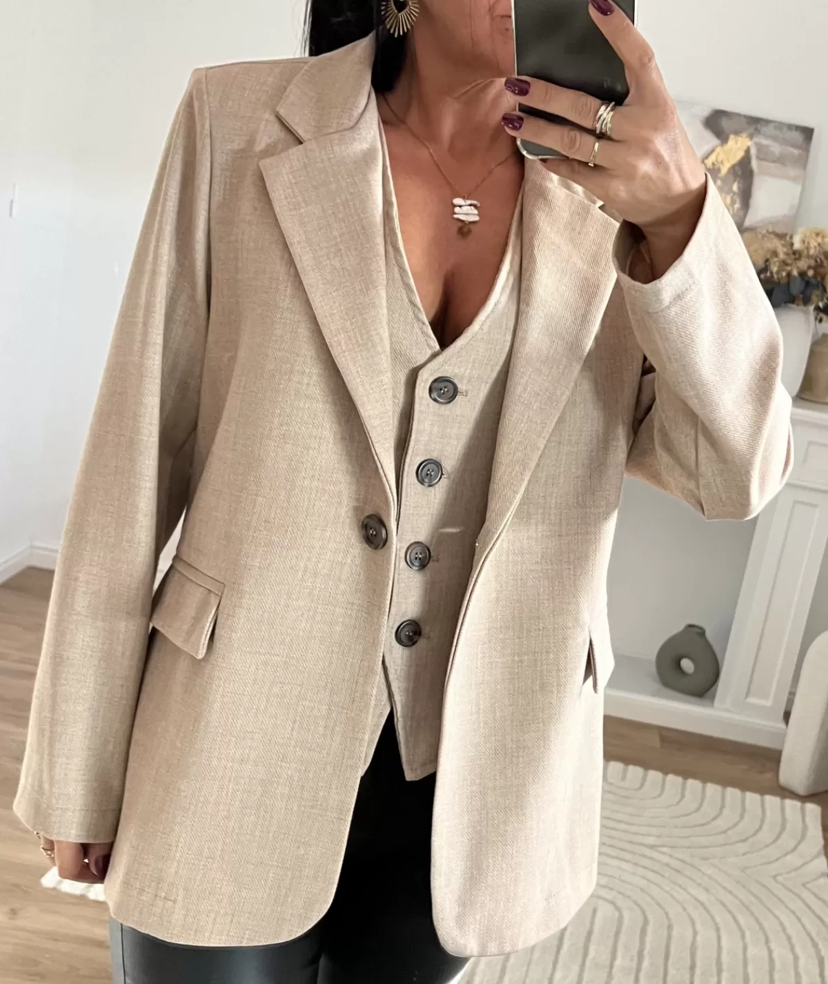 La boutique de Lilie Vestes>VESTE LOU MARIE Beige