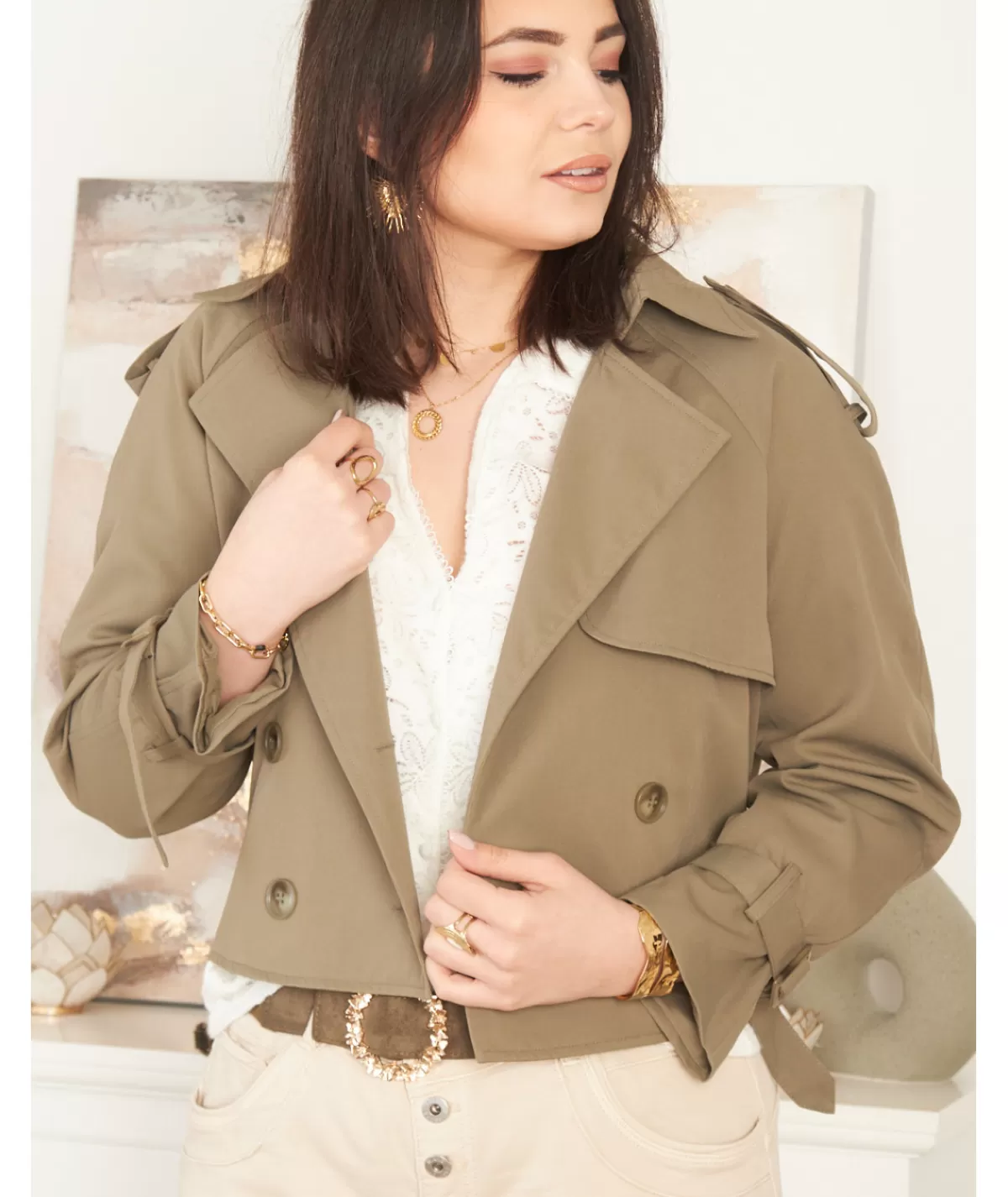 La boutique de Lilie Vestes>VESTE MANON Kaki