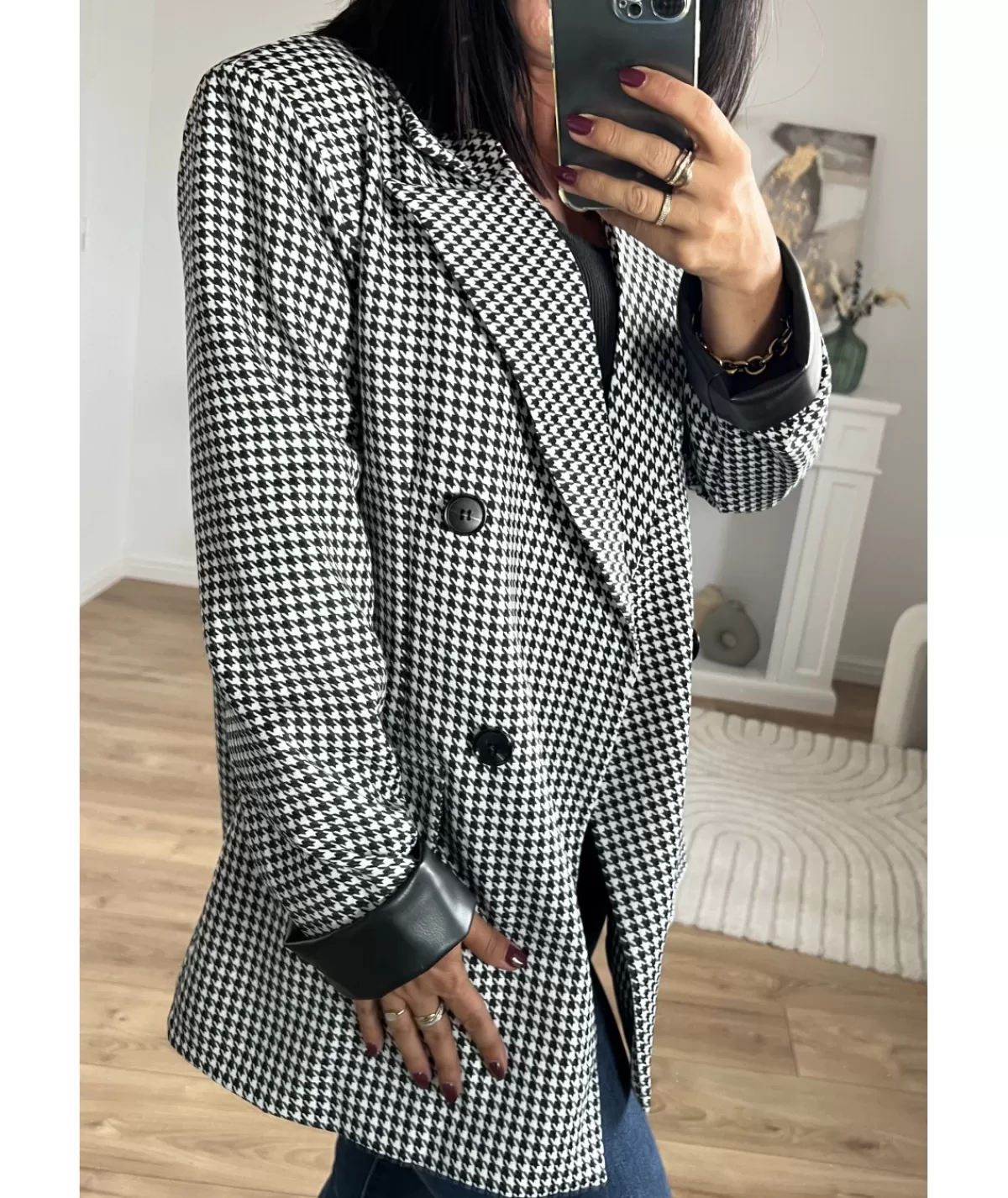 La boutique de Lilie Vestes>VESTE MARGUERITE Noir