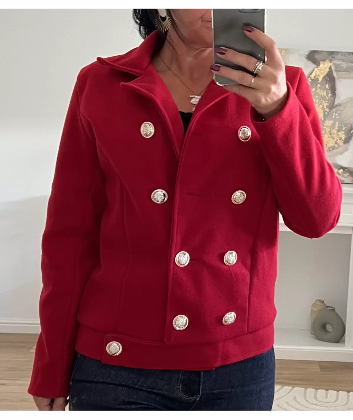 La boutique de Lilie Vestes>VESTE MATHIS Rouge