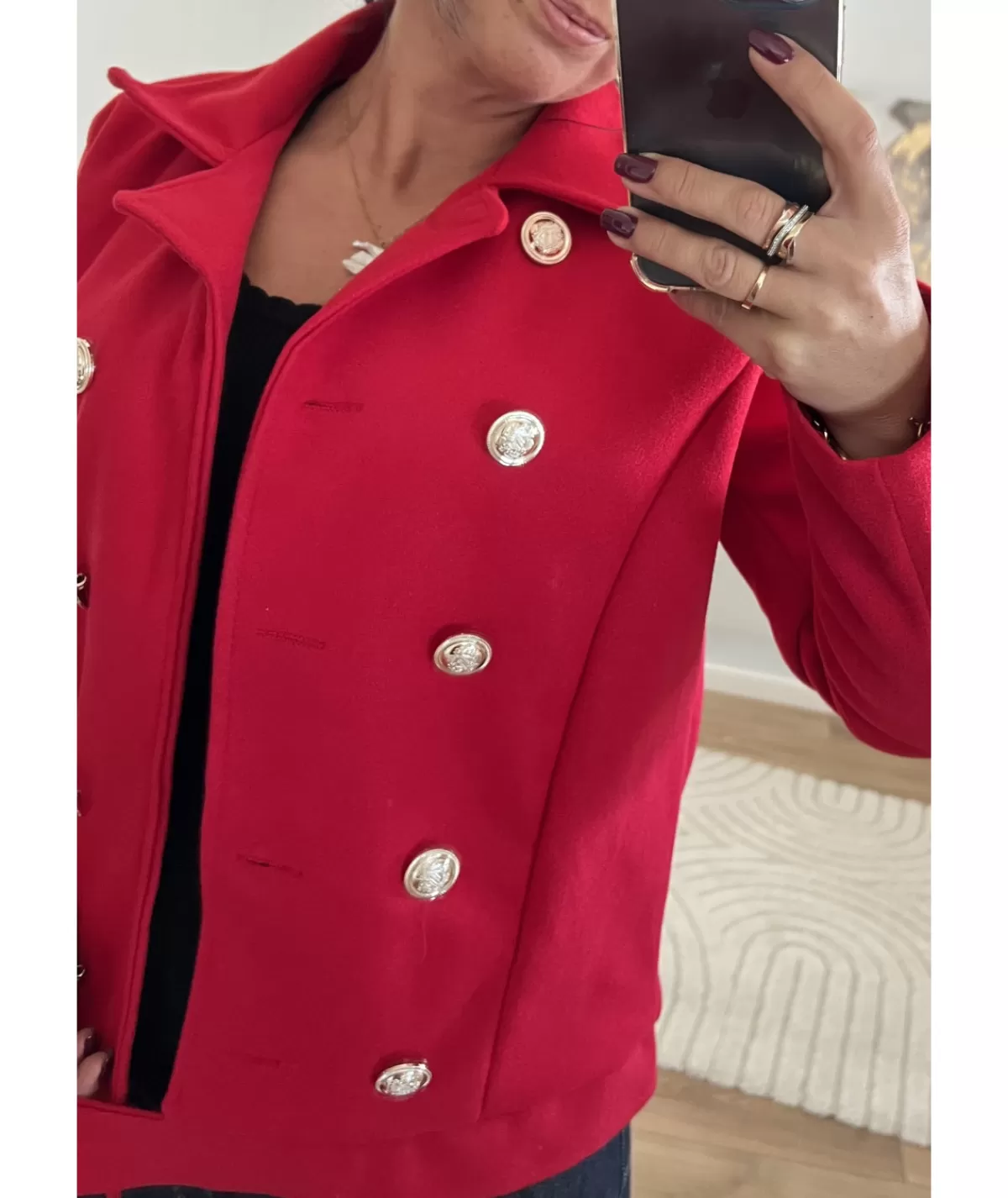 La boutique de Lilie Vestes>VESTE MATHIS Rouge