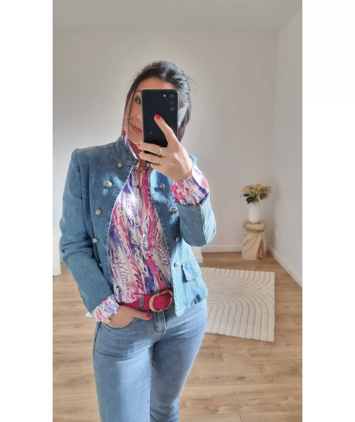 La boutique de Lilie Vestes>VESTE OFFICIER EN Jeans
