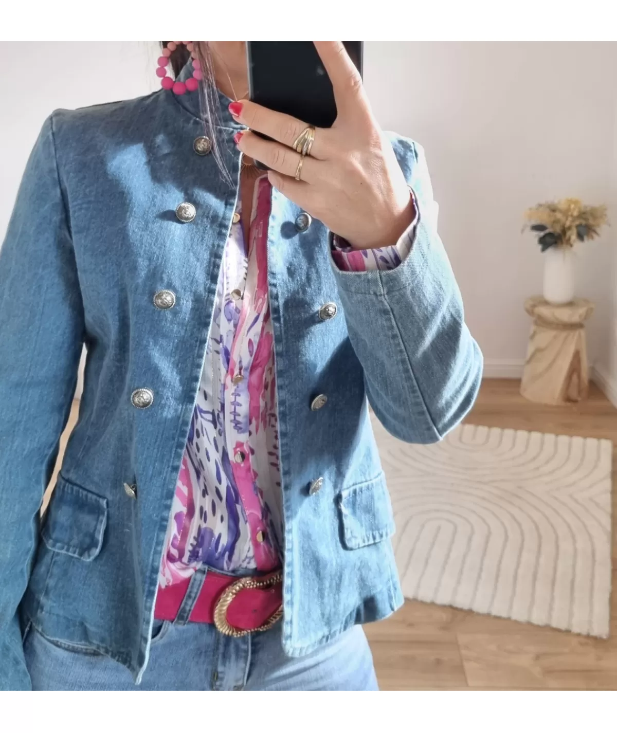 La boutique de Lilie Vestes>VESTE OFFICIER EN Jeans