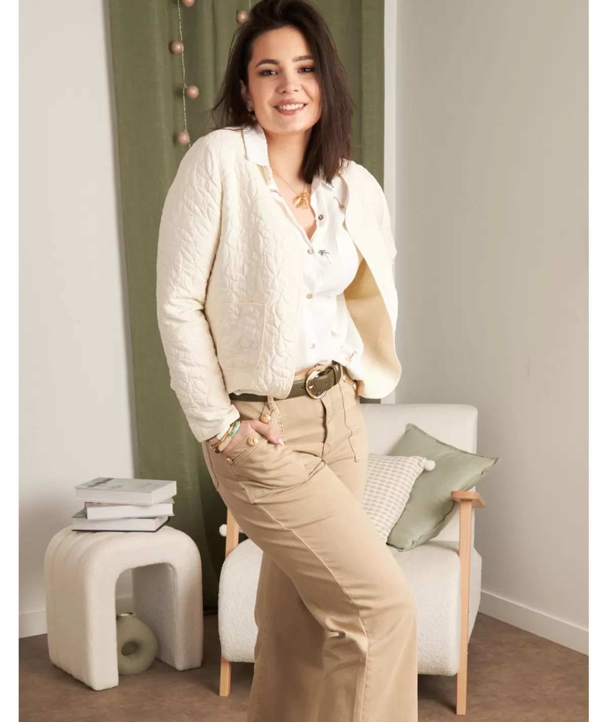 La boutique de Lilie Vestes>VESTE PENELOPPE Blanc