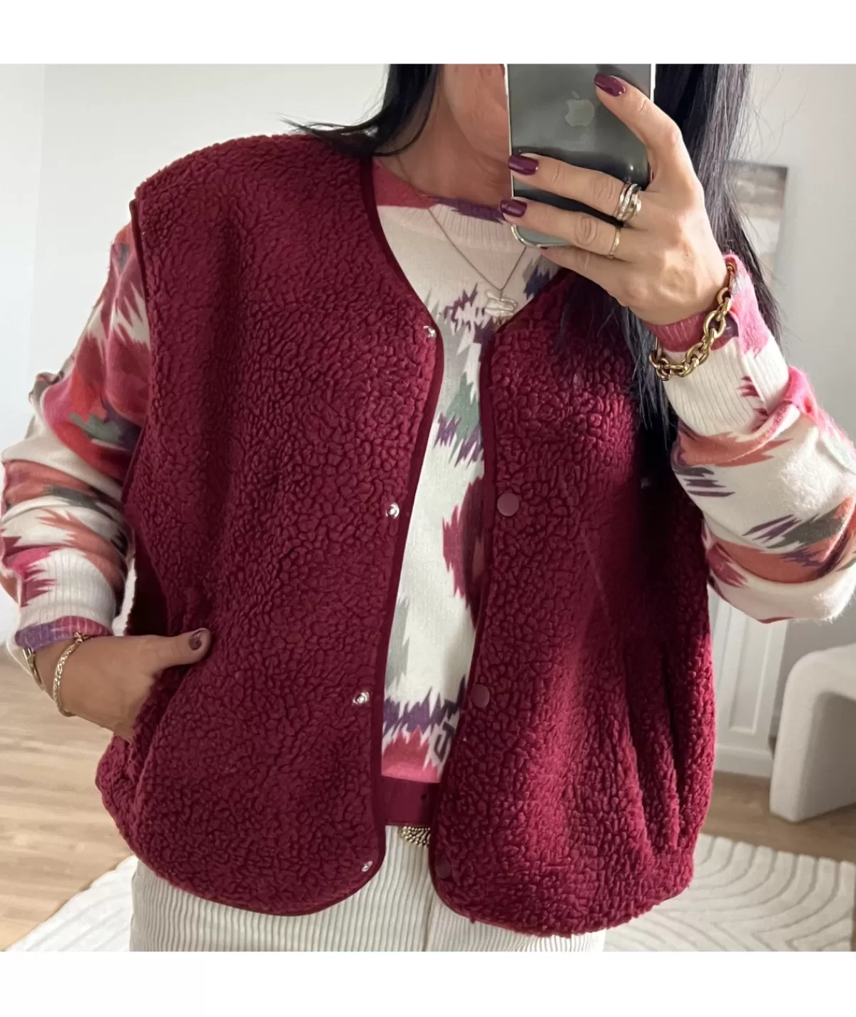 La boutique de Lilie Vestes>VESTE SANS MANCHE SOIZIC Bordeaux