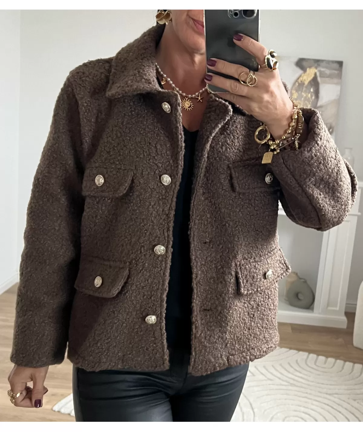 La boutique de Lilie Vestes>VESTE SIDONIA Marron