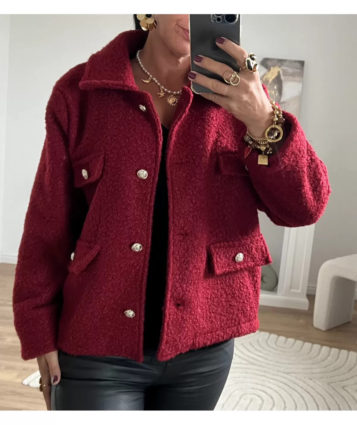 La boutique de Lilie Vestes>VESTE SIDONIA Rouge