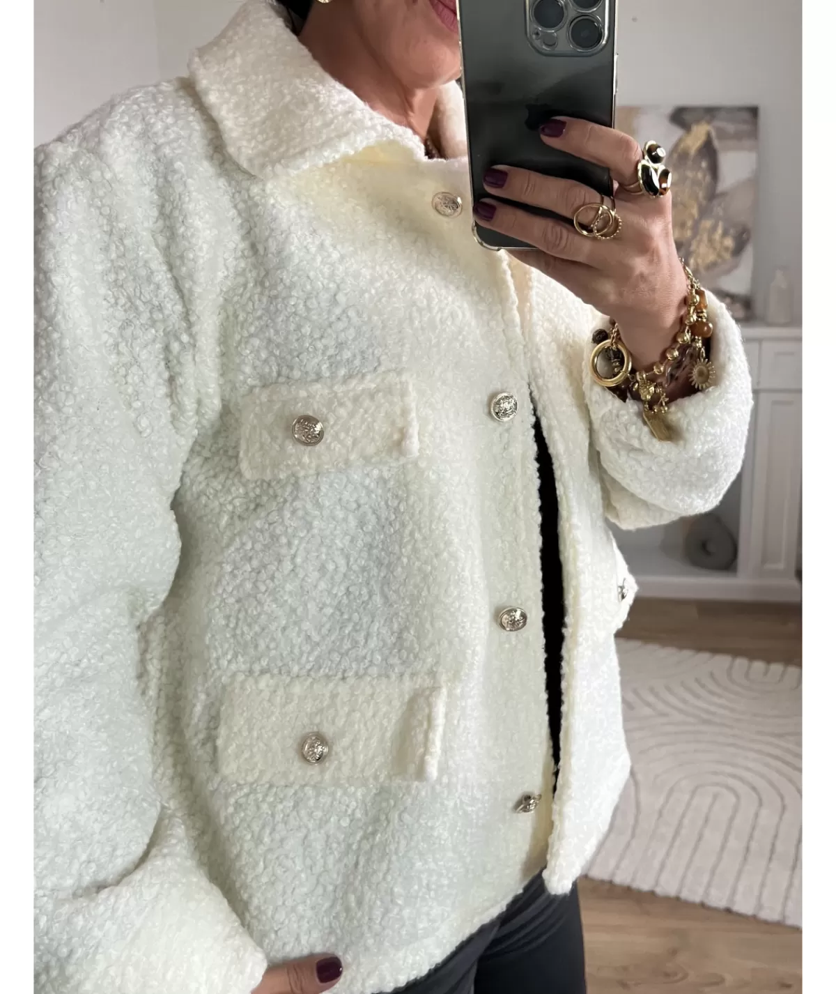 La boutique de Lilie Vestes>VESTE SIDONIA Blanc