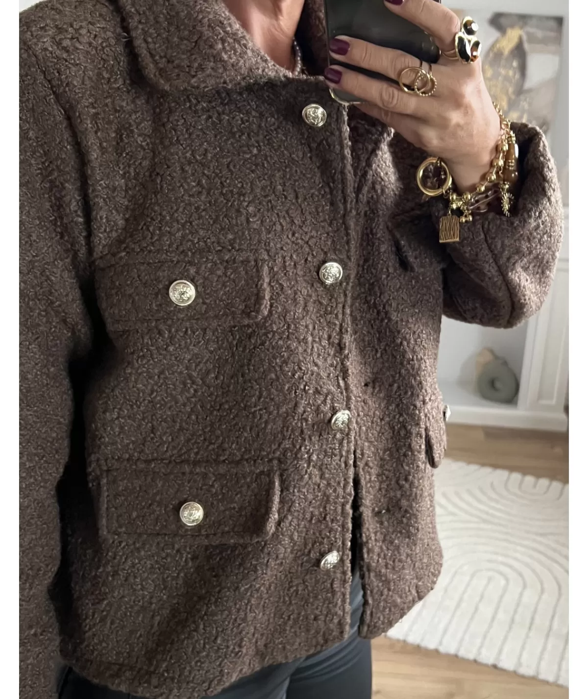 La boutique de Lilie Vestes>VESTE SIDONIA Marron