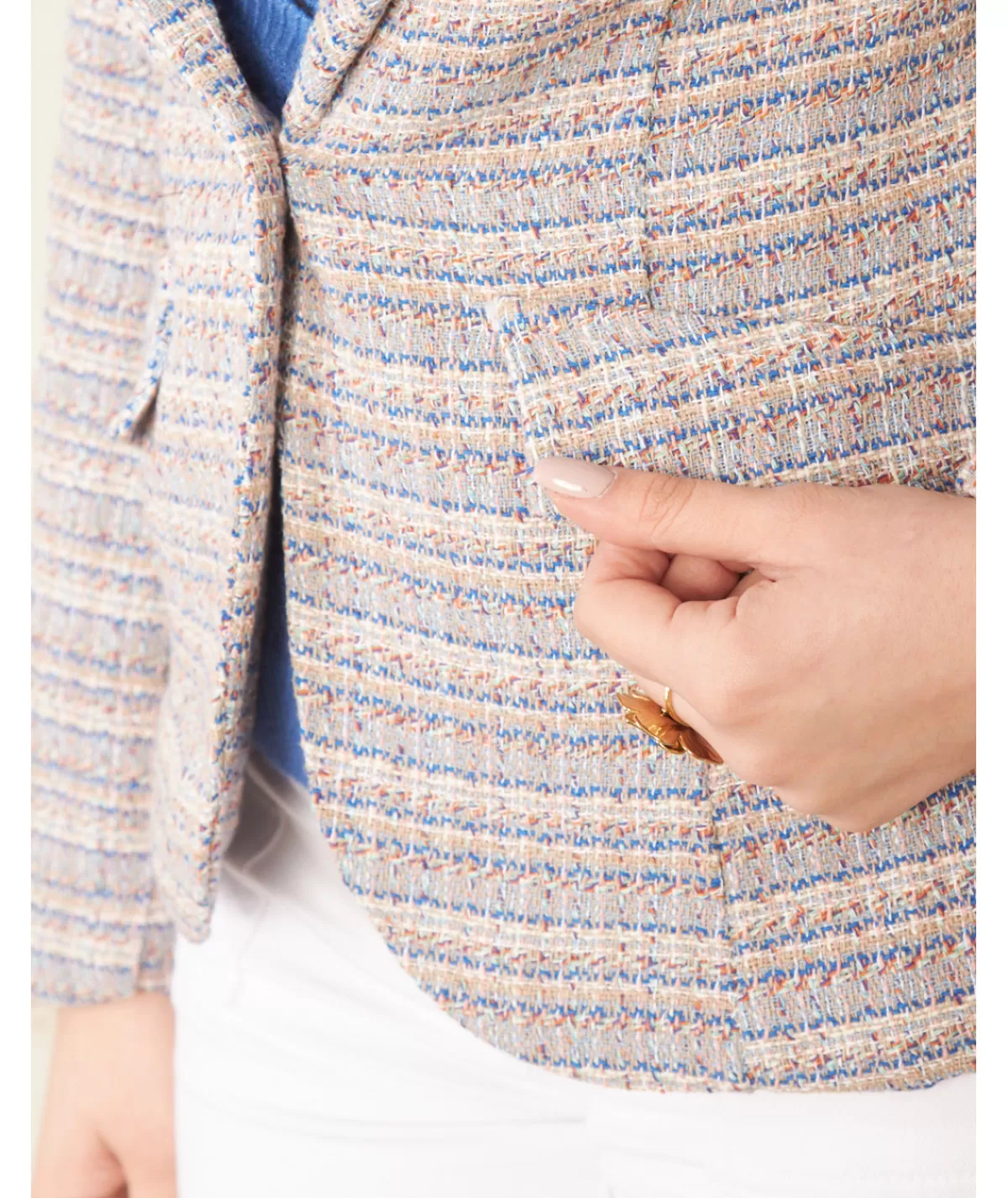 La boutique de Lilie Vestes>VESTE SIDONIE Bleu