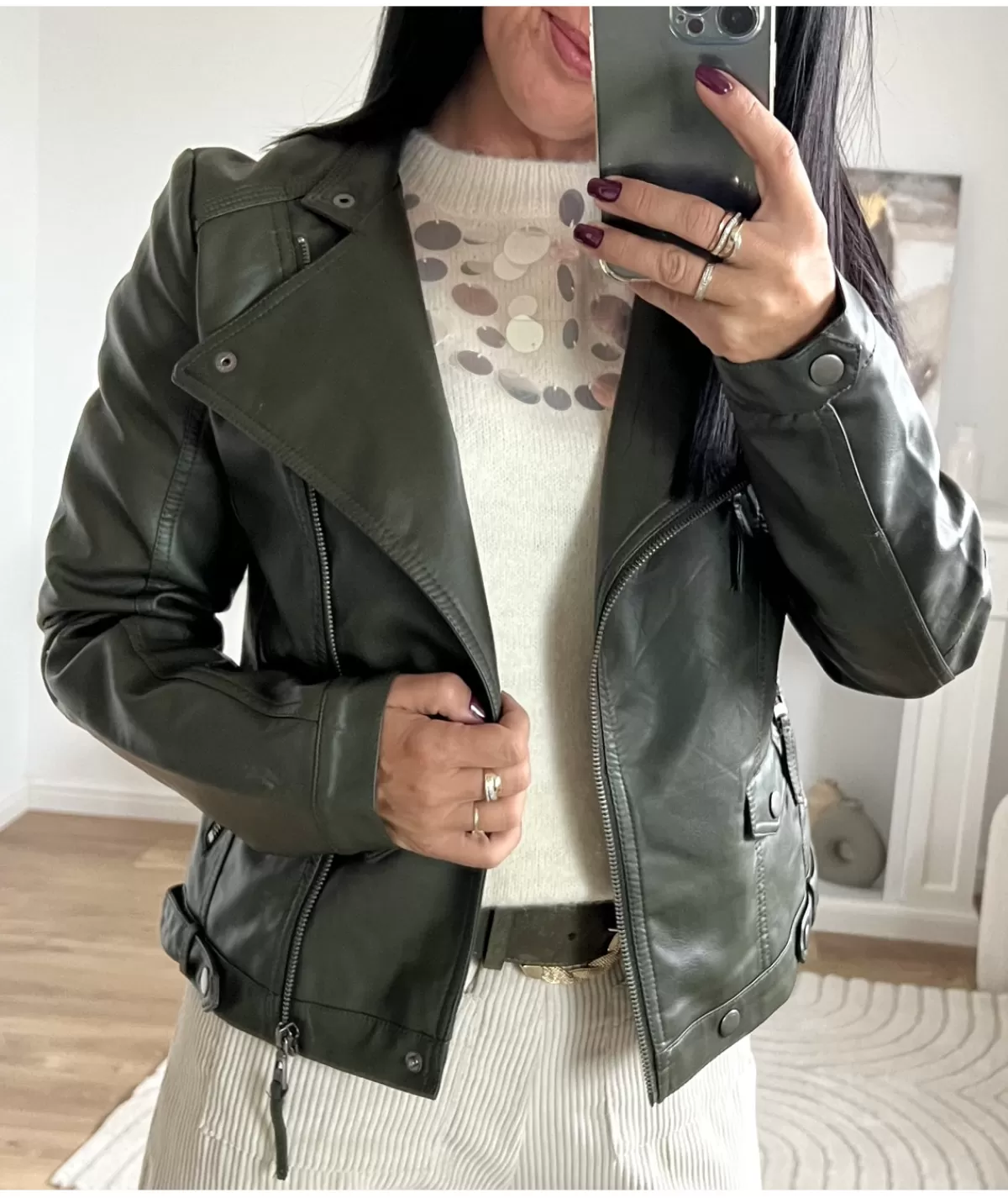 La boutique de Lilie Vestes>VESTE SIMILI ANTOINE Kaki