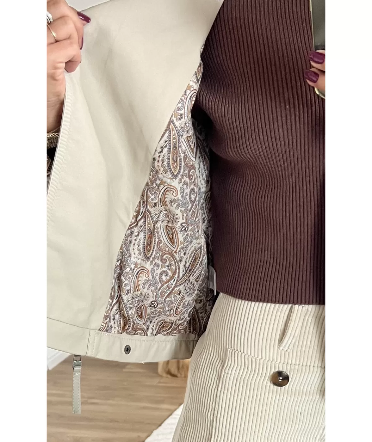 La boutique de Lilie Vestes>VESTE SIMILI ANTOINE Beige