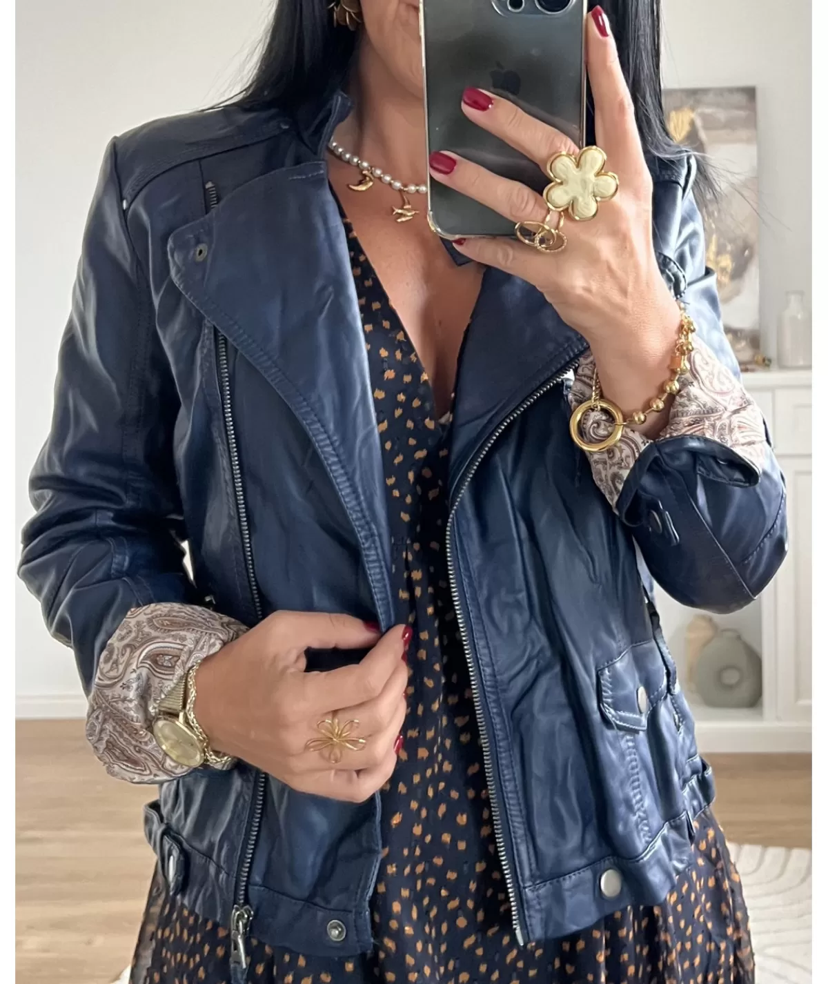 La boutique de Lilie Vestes>VESTE SIMILI ANTOINE Marine