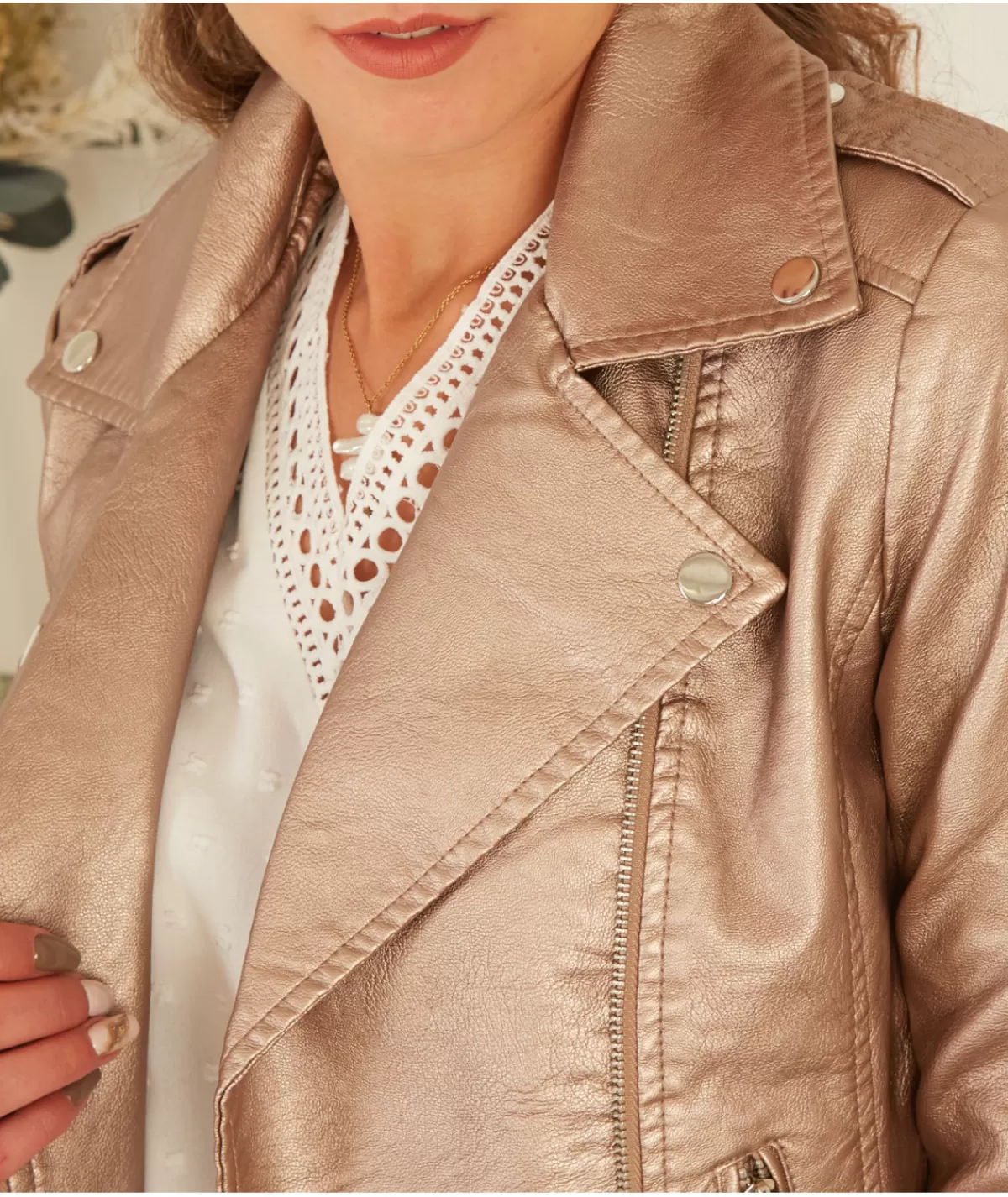 La boutique de Lilie Vestes>VESTE SIMILI CARMEN Bronze