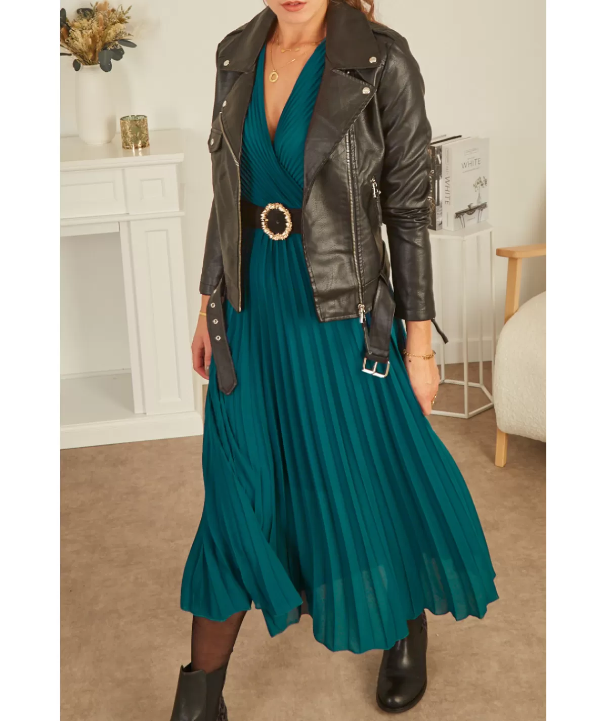 La boutique de Lilie Vestes>VESTE SIMILI ORNELLA Noir